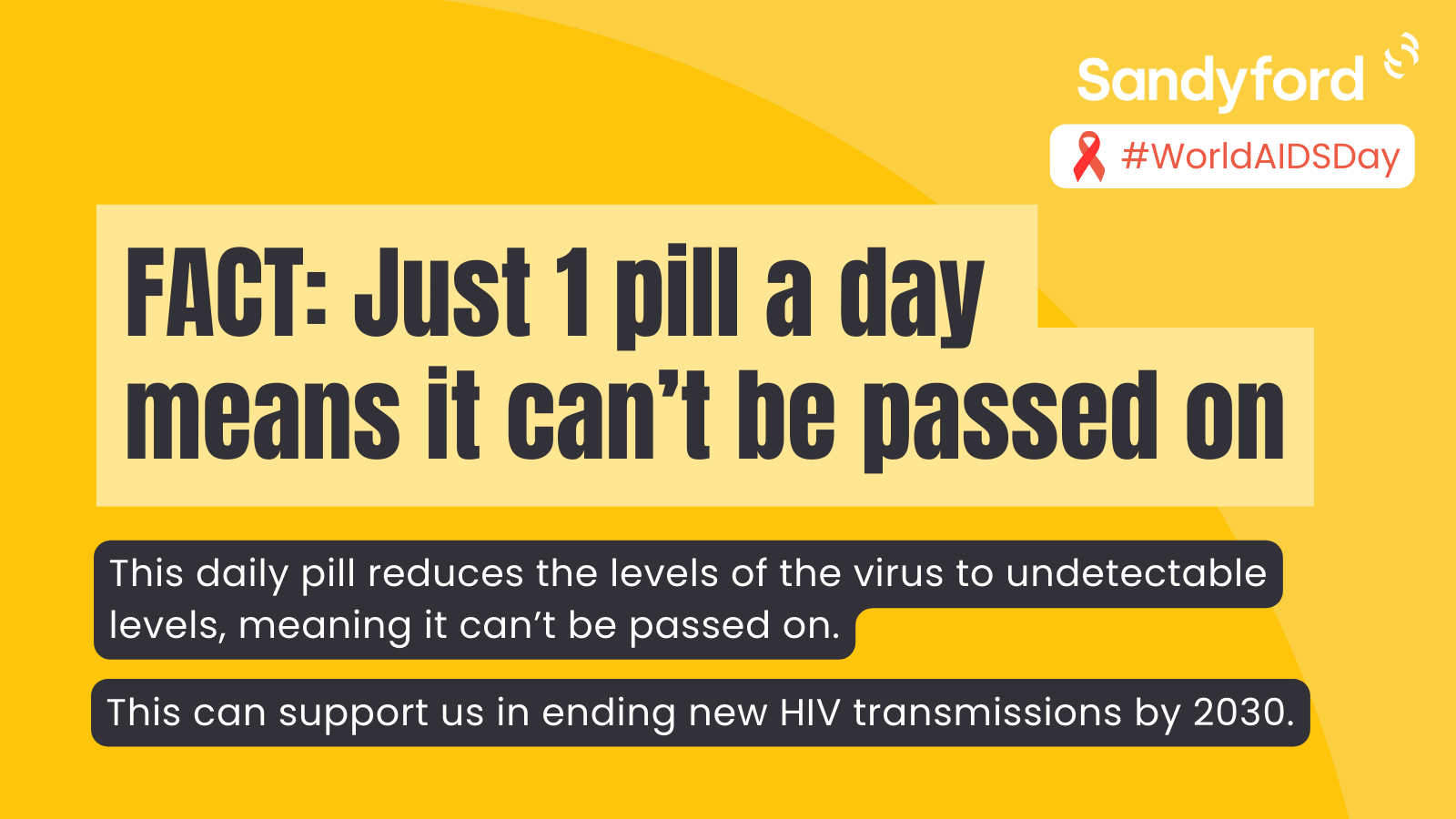 Taking the right medication means you can't pass HIV on